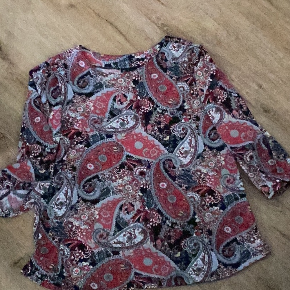 Paisley Print Tunic Top